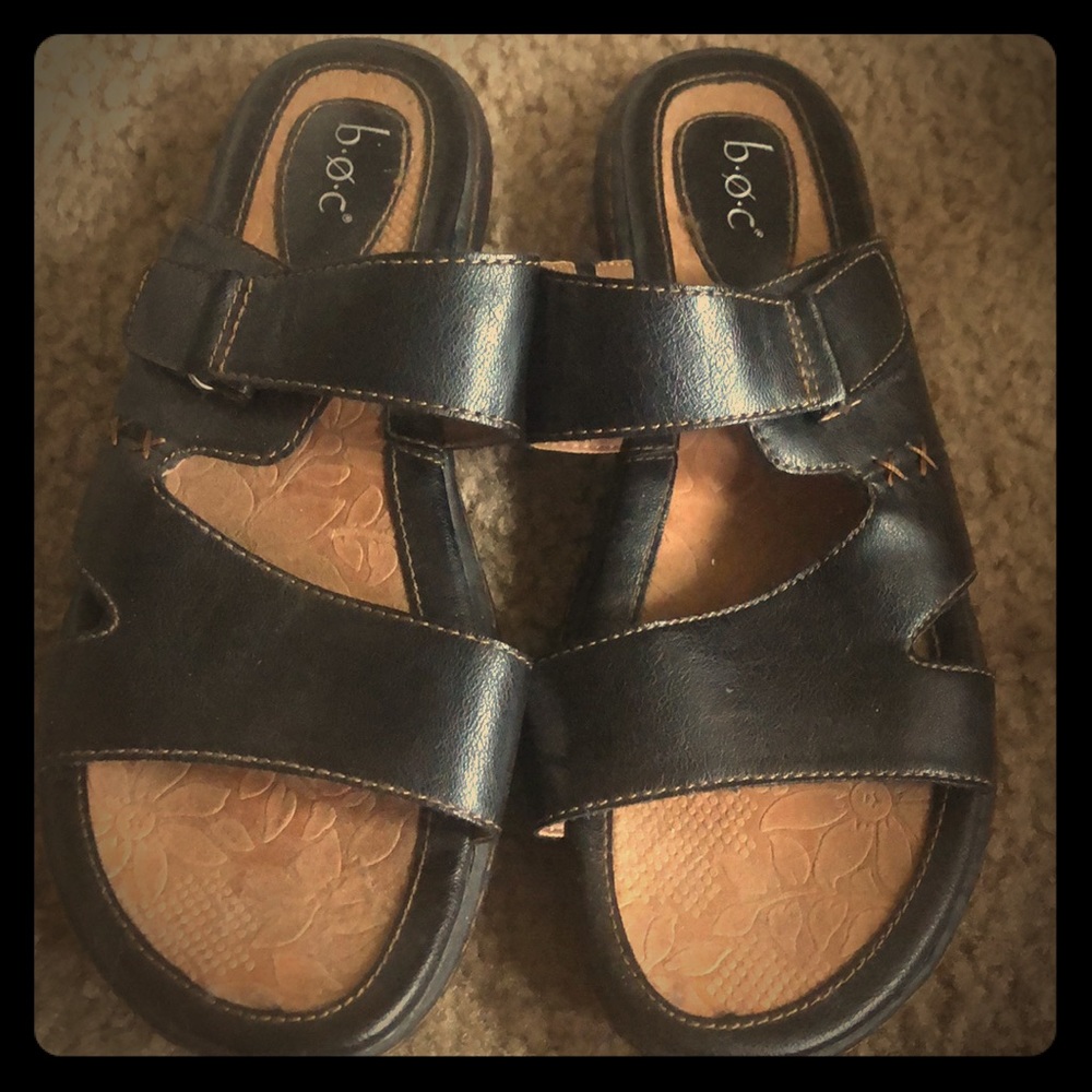 BOC black sandals size 10
